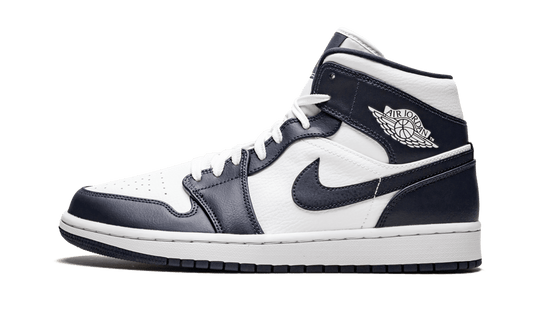 Air Jordan 1 Mid White Metallic Gold Obsidian