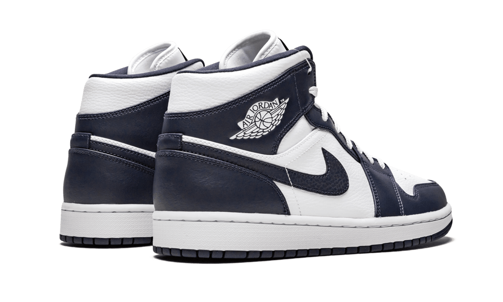 Air Jordan 1 Mid White Metallic Gold Obsidian