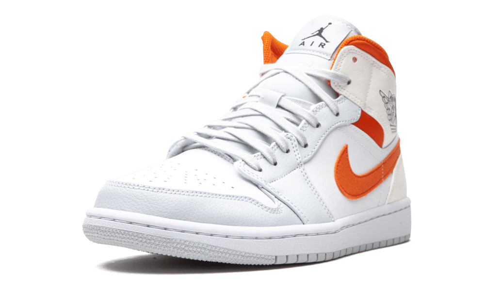 Air Jordan 1 Mid Starfish Pure Platinum