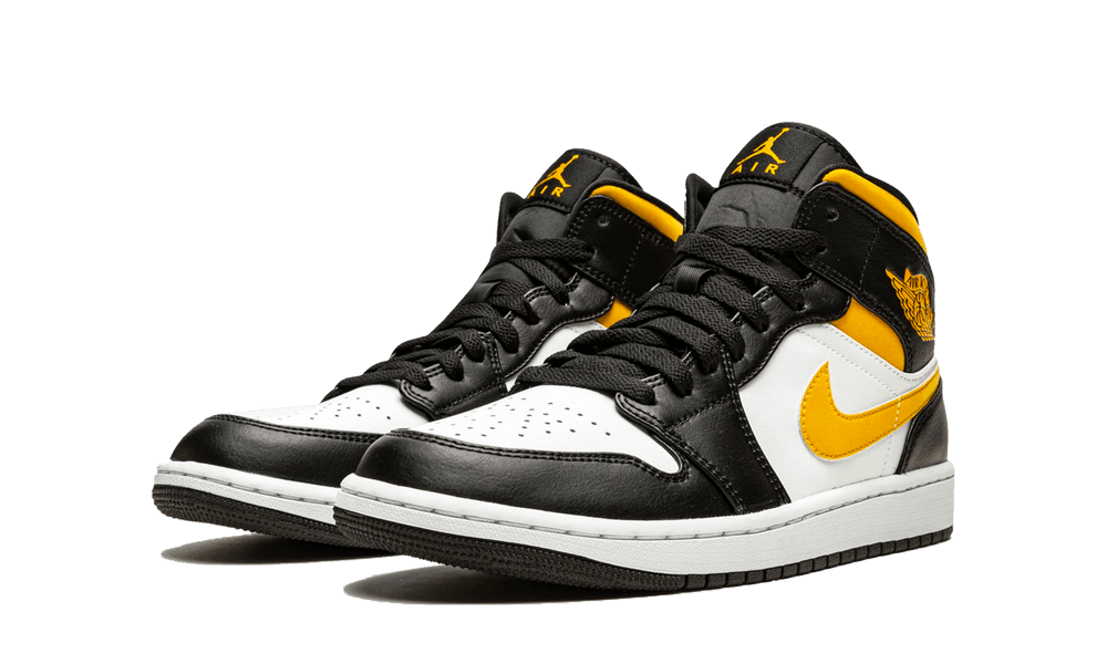 Air Jordan 1 Mid White Pollen Black