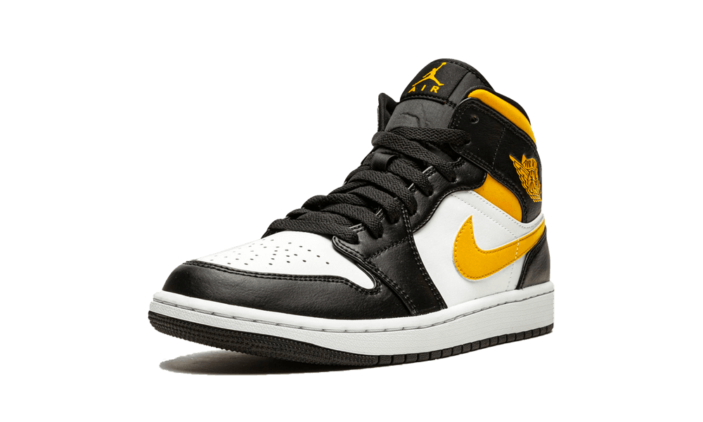 Air Jordan 1 Mid White Pollen Black